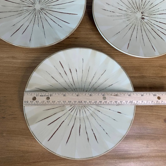 Pier 1 Sanctuary Starburst Stoneware 8.5” Salad Dessert Plates Set of 3 - Picture 3 of 7